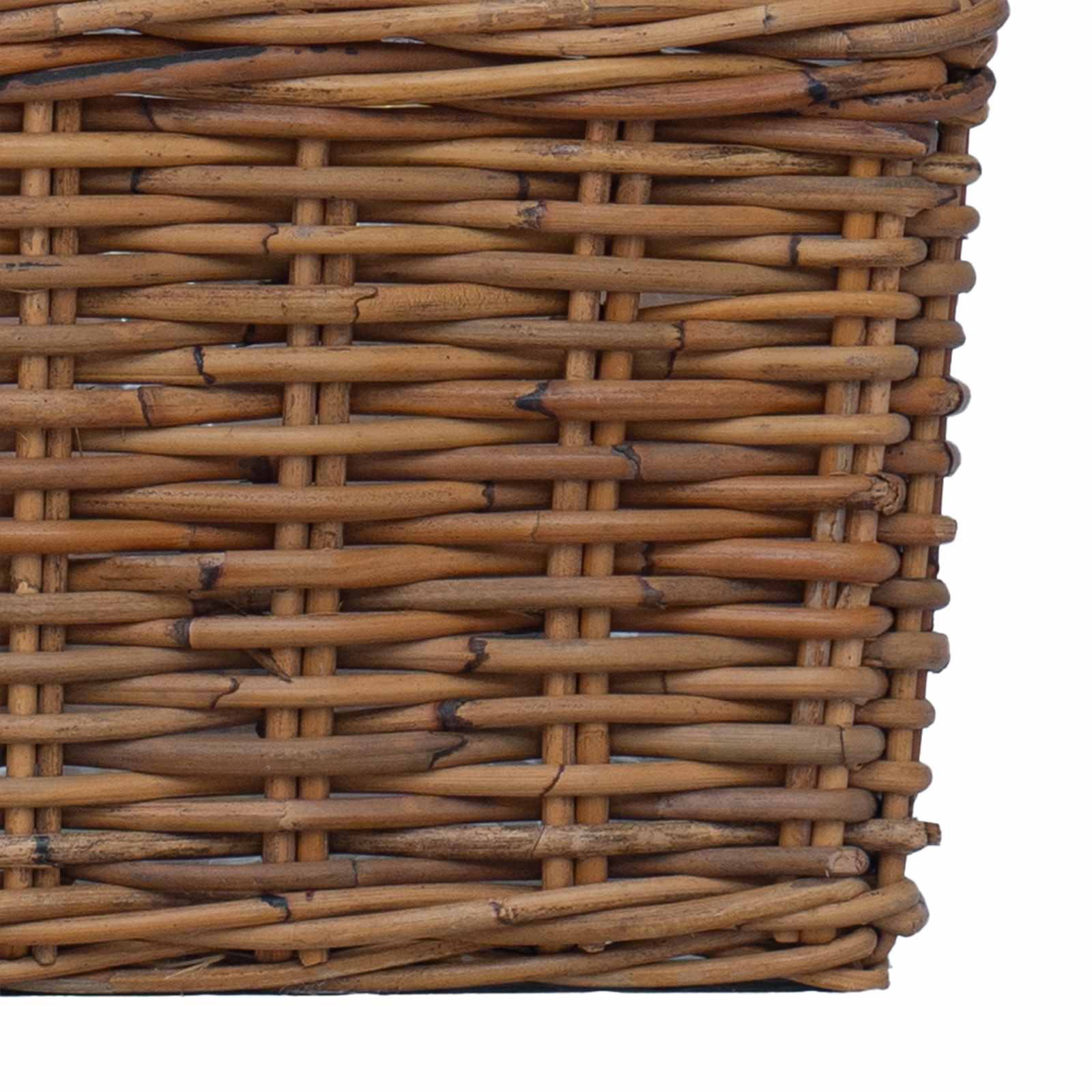 Cestino da Vaso con archiviazione 3 pcs Marrone Rattan Kubu | homemem39