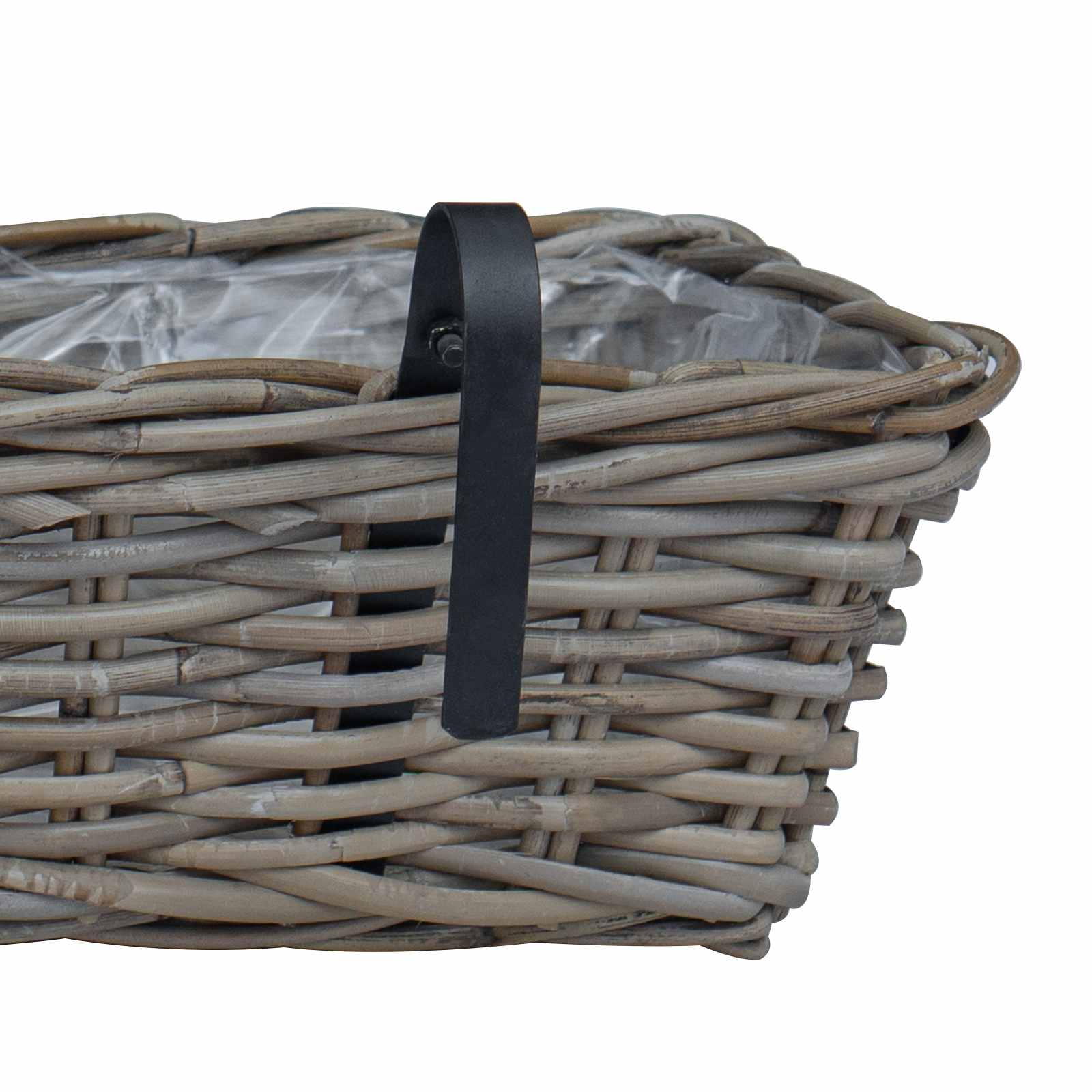Cestino Appendibile per Piante 2 pcs Grigio 48 x 22 x 15 cm | homemem39