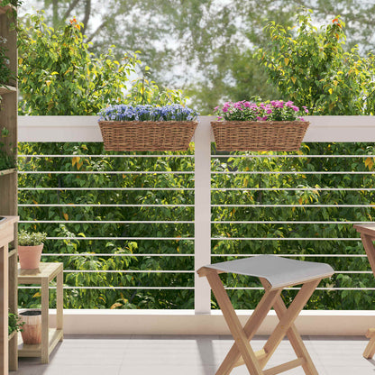 Cestino Appendibile per Piante 2 pcs Marrone 48 x 22 x 15 cm | homemem39