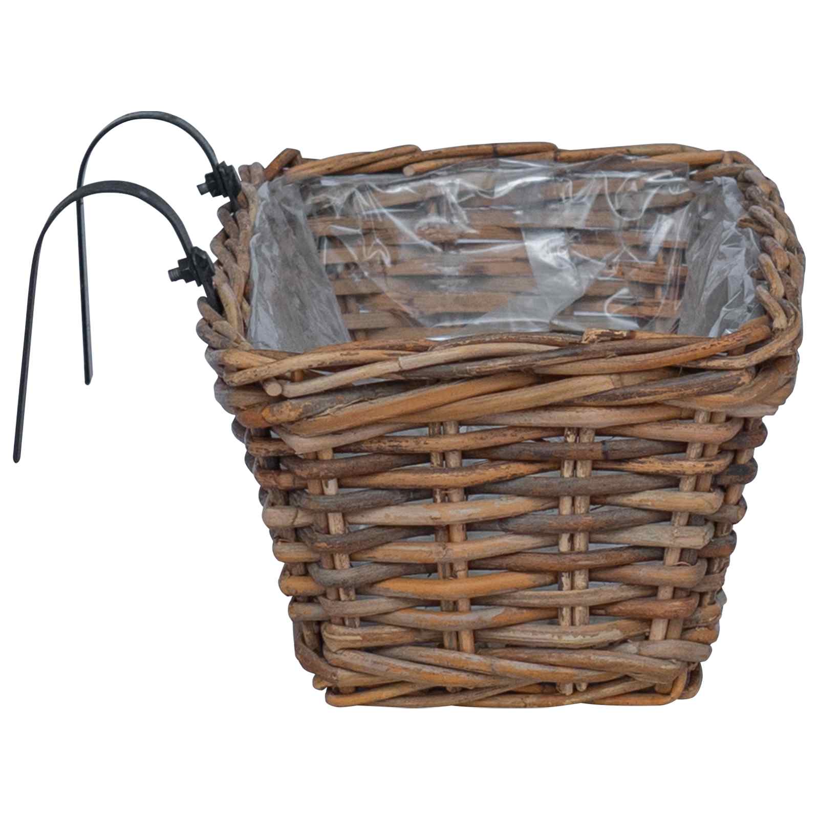 Cestino Appendibile per Piante 2 pcs Marrone 48 x 22 x 15 cm | homemem39