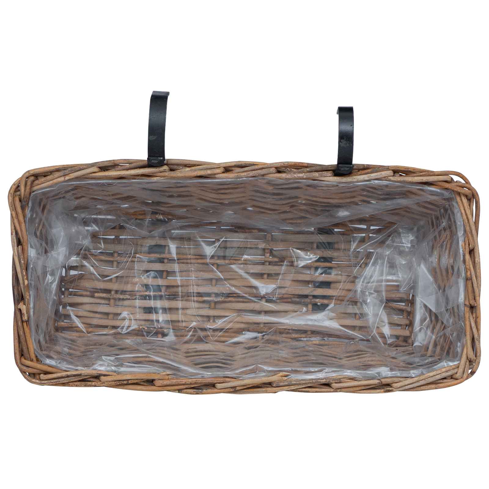 Cestino Appendibile per Piante 2 pcs Marrone 48 x 22 x 15 cm | homemem39