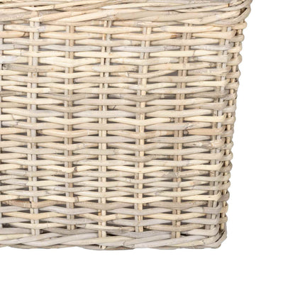Cestino per Piante 2 pz Grigio naturale Rattan Kubu