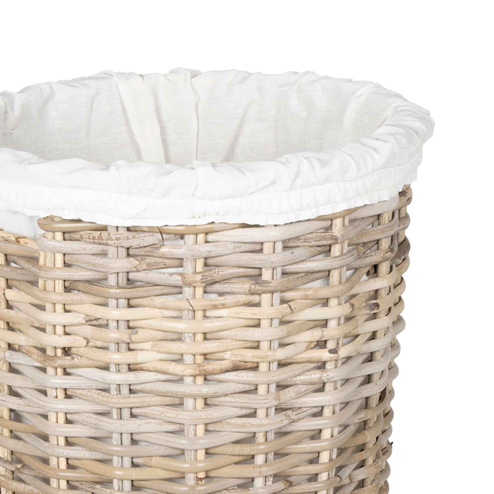Cesto per la biancheria con coperchio 2 pcs Grigio naturale | homemem39