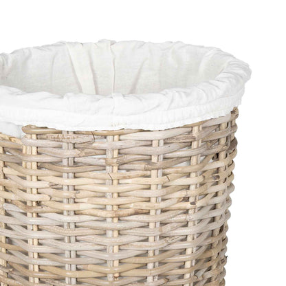 Cesto per la biancheria con coperchio 2 pcs Grigio naturale | homemem39
