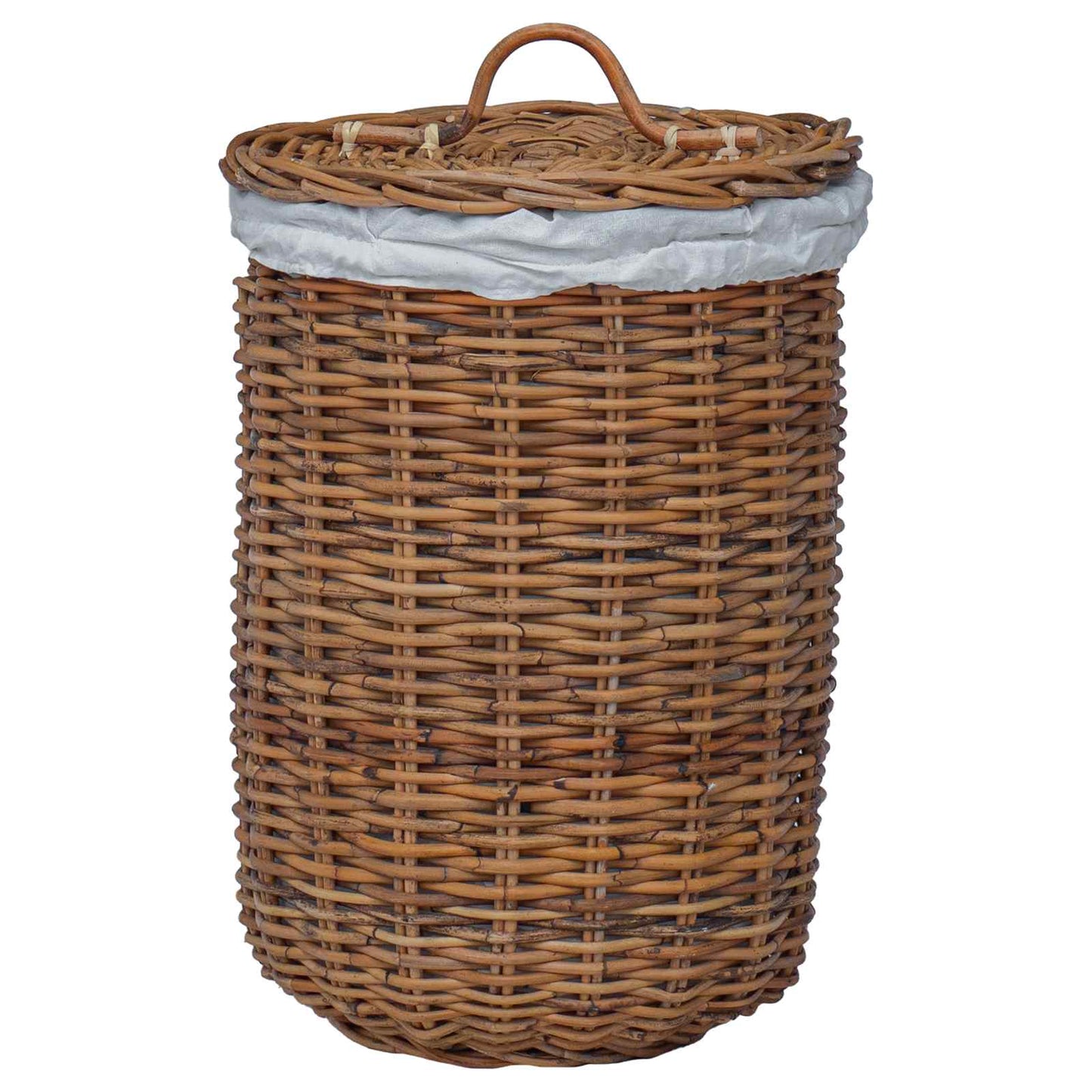 Cesto per la biancheria con coperchio 2 pcs Marrone Naturale | homemem39