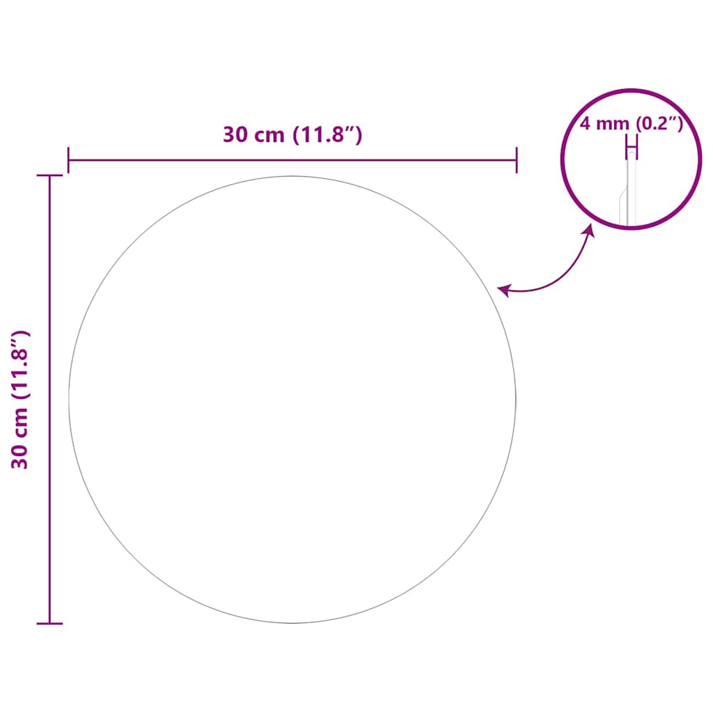 Specchio da parete Rotondo Ø 30 cm vetro temperato | homemem39