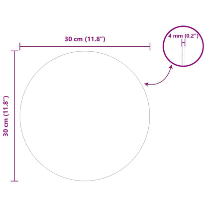 Specchio da parete Rotondo Ø 30 cm vetro temperato | homemem39