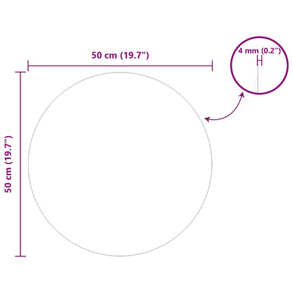 Specchio da parete Rotondo Ø 50 cm vetro temperato | homemem39