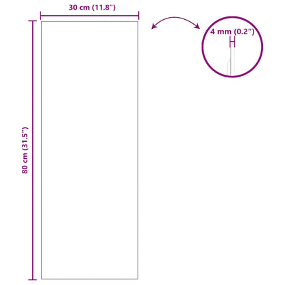 Specchio da parete Rettangolare 30 x 80 cm vetro temperato | homemem39