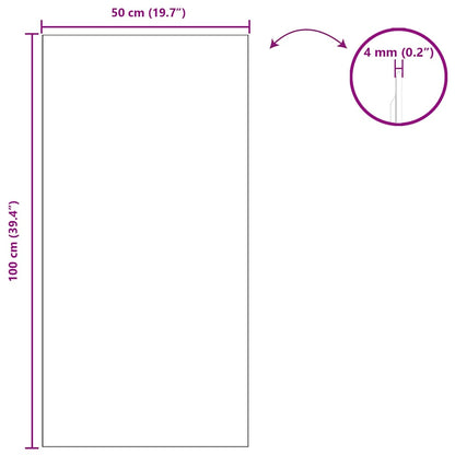 Specchio da parete Rettangolare 50 x 100 cm vetro temperato