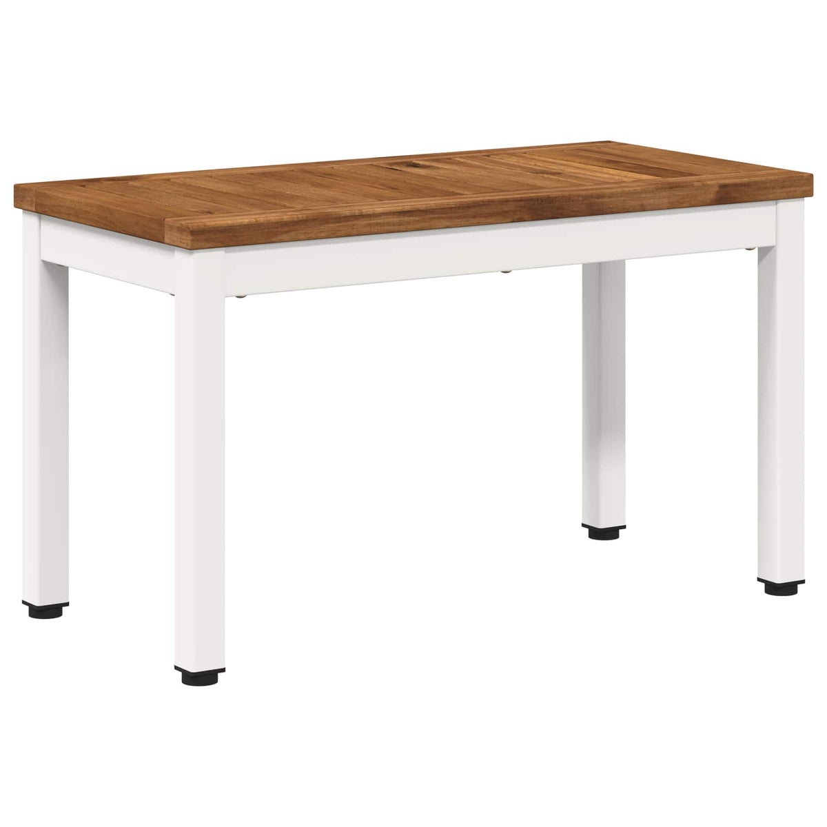 Tavolino da salotto Naturale e Bianco 60,5 x 30 x 36 cm