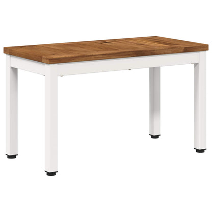 Tavolino da salotto Naturale e Bianco 60,5 x 30 x 36 cm
