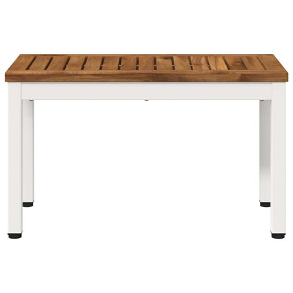 Tavolino da salotto Naturale e Bianco 60,5 x 30 x 36 cm