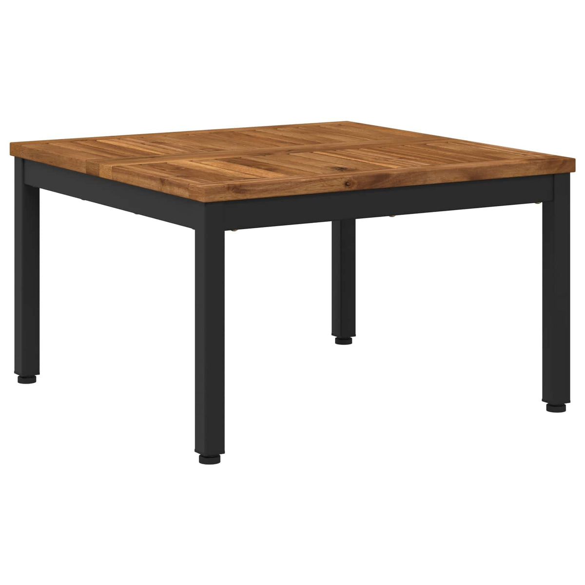 Tavolino da salotto Naturale e Nero 60 x 60,5 x 36 cm