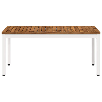 Tavolino da salotto Naturale e Bianco 49 x 100,5 x 45 cm