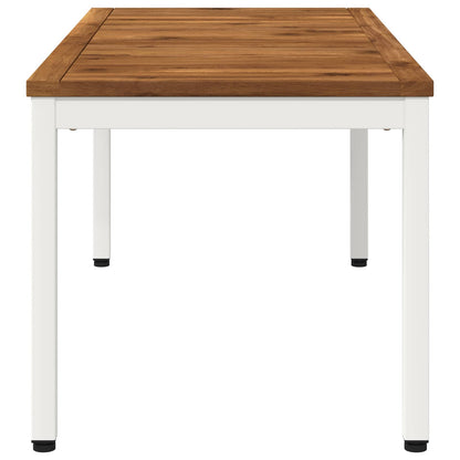 Tavolino da salotto Naturale e Bianco 49 x 100,5 x 45 cm