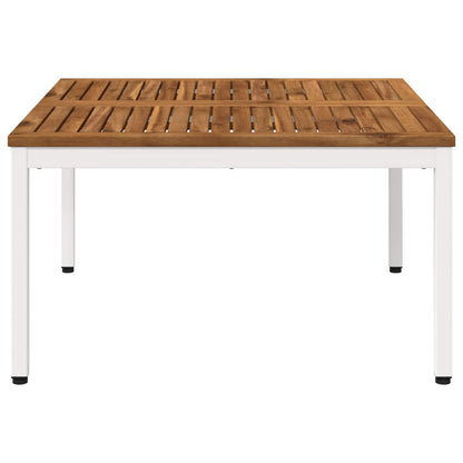 Tavolino da salotto Naturale e Bianco 80 x 80,5 x 45 cm