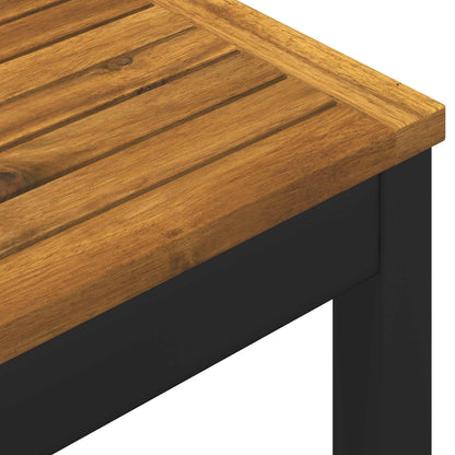 Tavolo Bar da Giardino Naturale e Nero 141 x 80,5 x 105 cm | homemem39