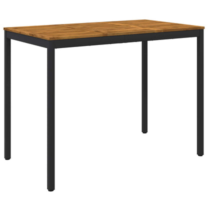 Tavolo Bar da Giardino Naturale e Nero 141 x 80,5 x 105 cm | homemem39
