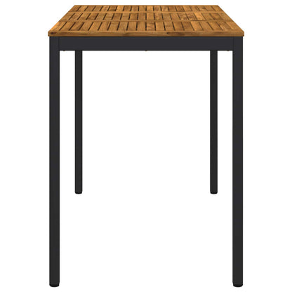 Tavolo Bar da Giardino Naturale e Nero 141 x 80,5 x 105 cm | homemem39