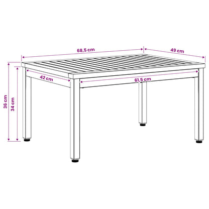 Tavolino da salotto Bianco 49 x 68,5 x 36 cm