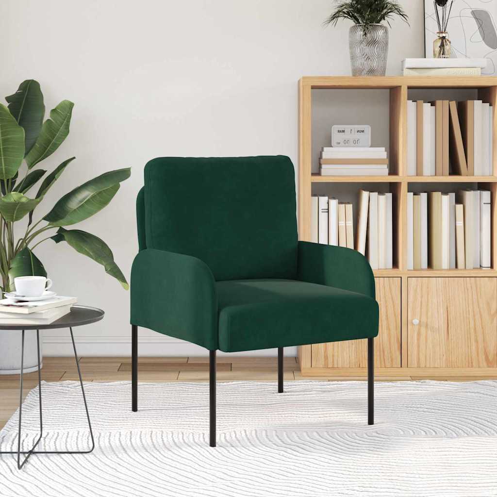 Divani con cuscino 55cm Verde Scuro Legno compensato