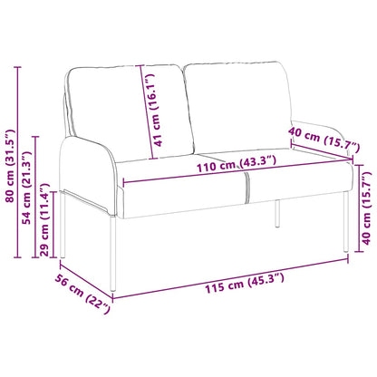 Divani con cuscino 110cm Grigio chiaro Legno compensato | homemem39