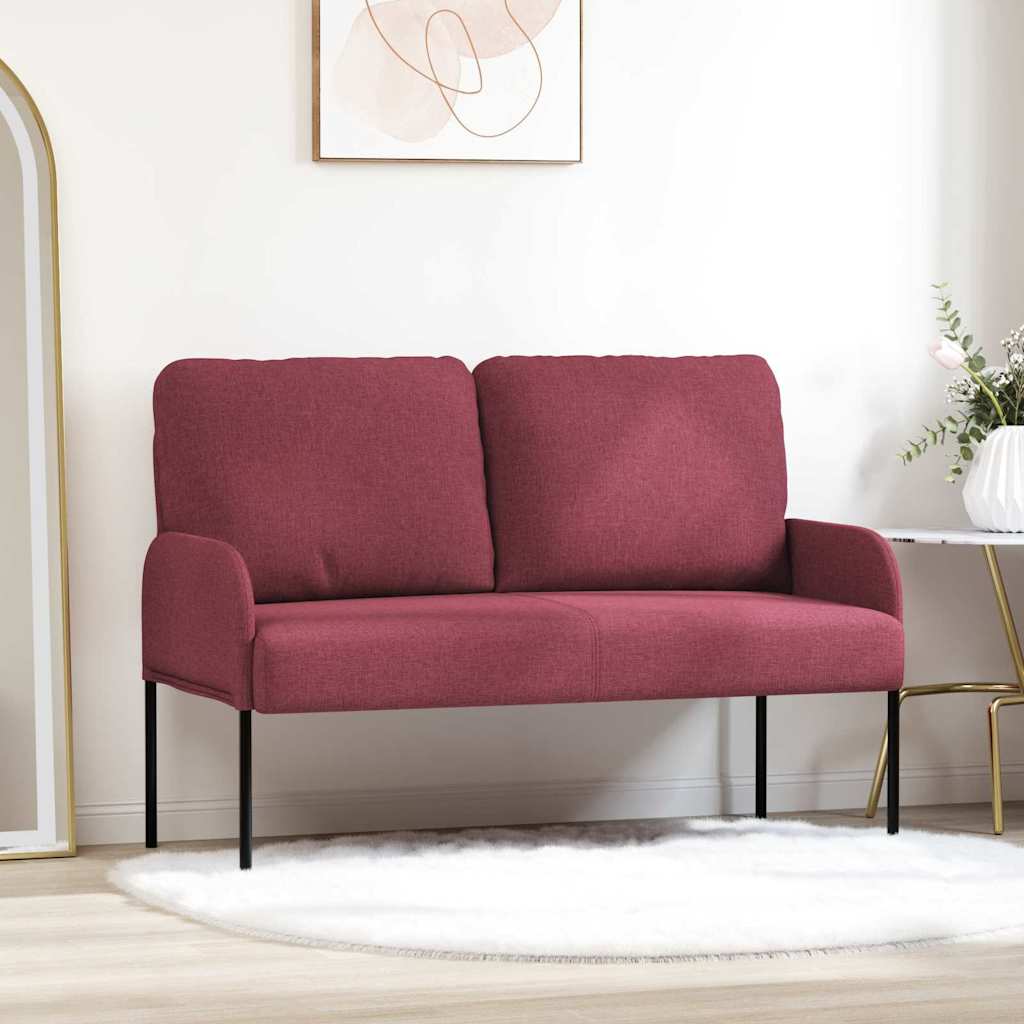 Divani con cuscino 110cm Rosso Vino Legno compensato