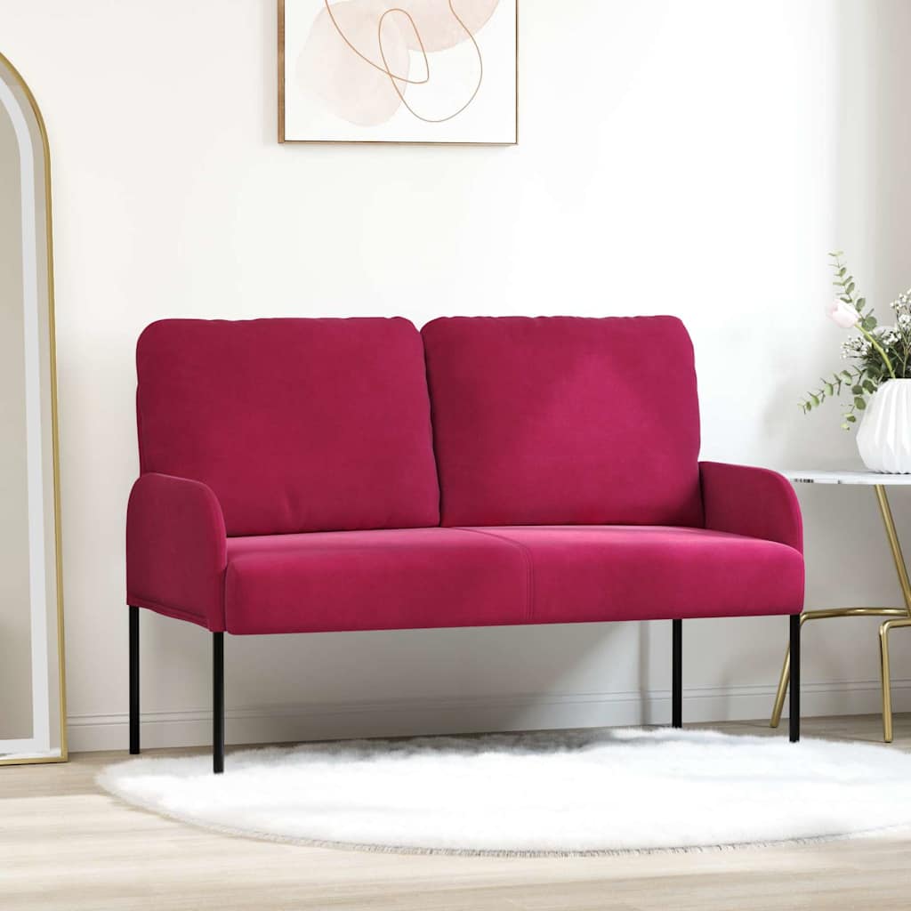 Divani con cuscino 110cm Rosso Vino Legno compensato | homemem39