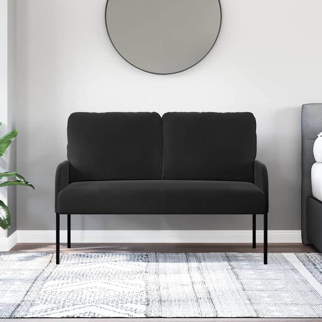 Divani con cuscino 110cm Nero Legno compensato