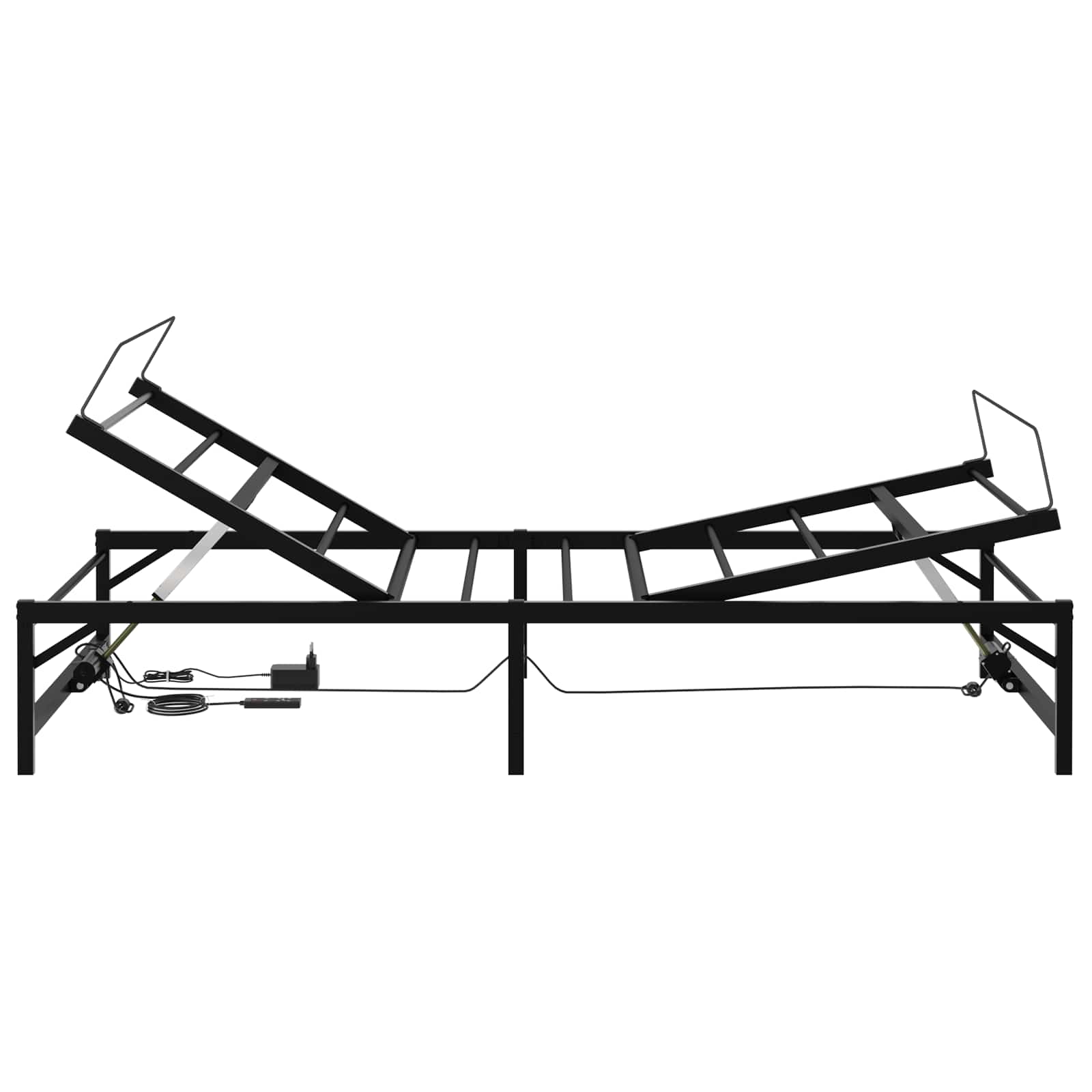Telaio Letto Elettrico Regolabile Nero 75 x 190 cm Acciaio | homemem39