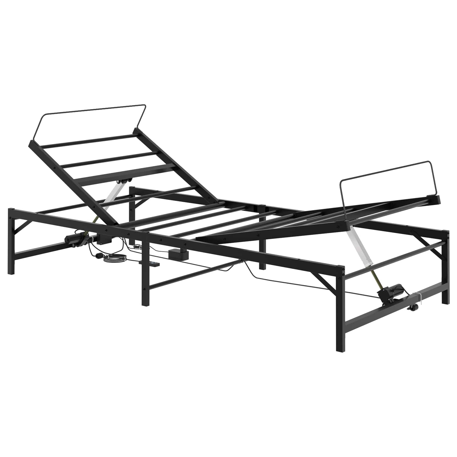 Telaio Letto Elettrico Regolabile Nero 90 x 200 cm Acciaio | homemem39