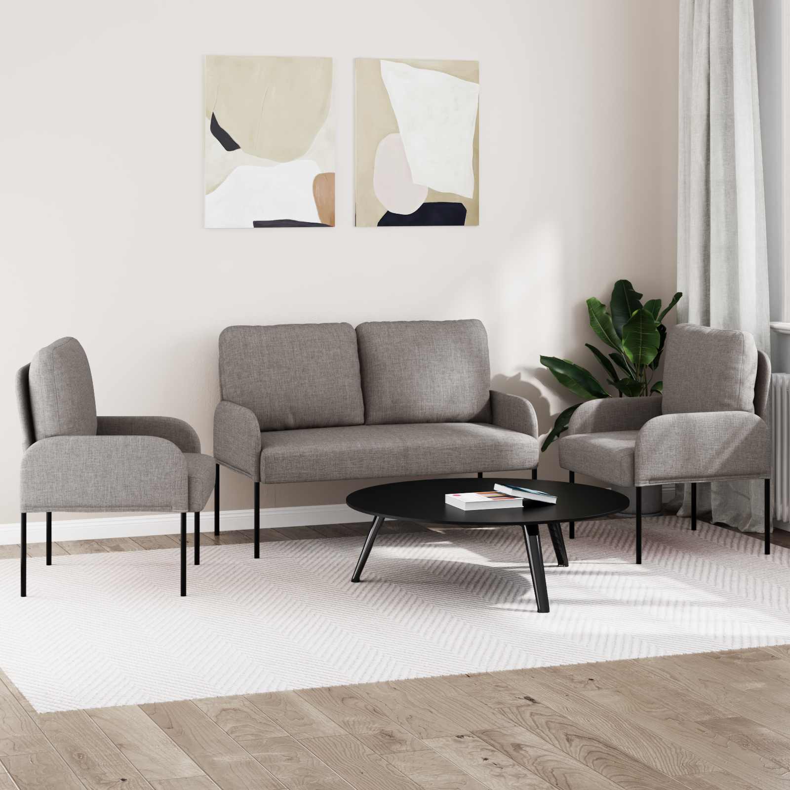 Set divani 3 pcs Talpa 115 x 56 x 80 cm Legno compensato | homemem39
