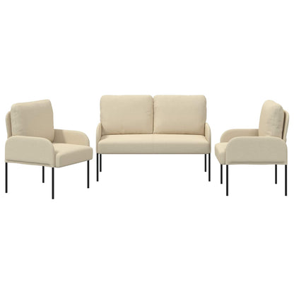 Set divani 3 pcs Crema 115 x 56 x 80 cm Legno compensato | homemem39