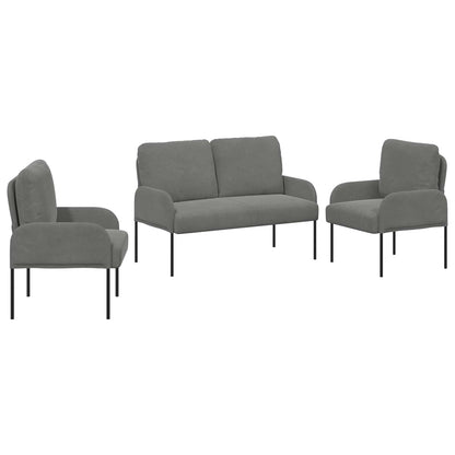 Set divani 3 pcs Grigio scuro 115 x 56 x 80 cm Legno compensato | homemem39