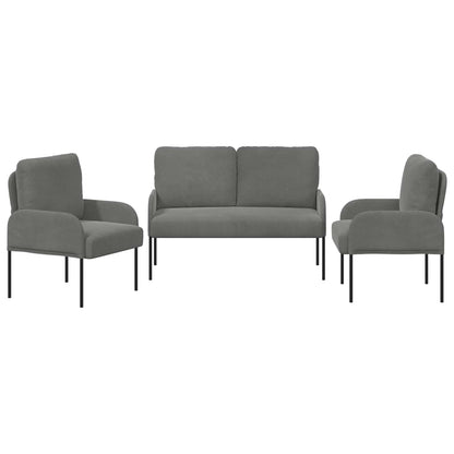 Set divani 3 pcs Grigio scuro 115 x 56 x 80 cm Legno compensato | homemem39