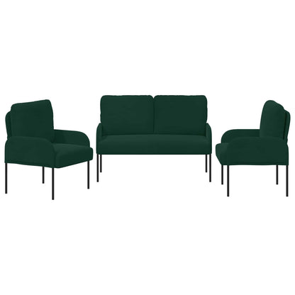 Set divani 3 pcs Verde Scuro 115 x 56 x 80 cm Legno compensato | homemem39