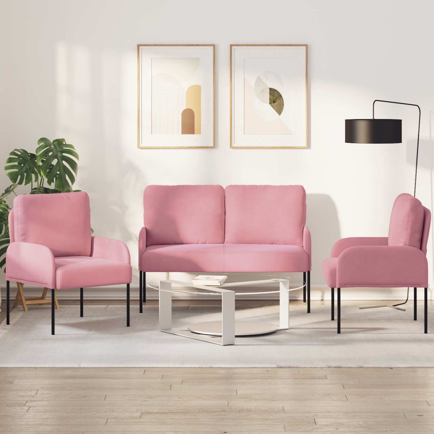 Set divani 3 pcs Rosa 115 x 56 x 80 cm Legno compensato