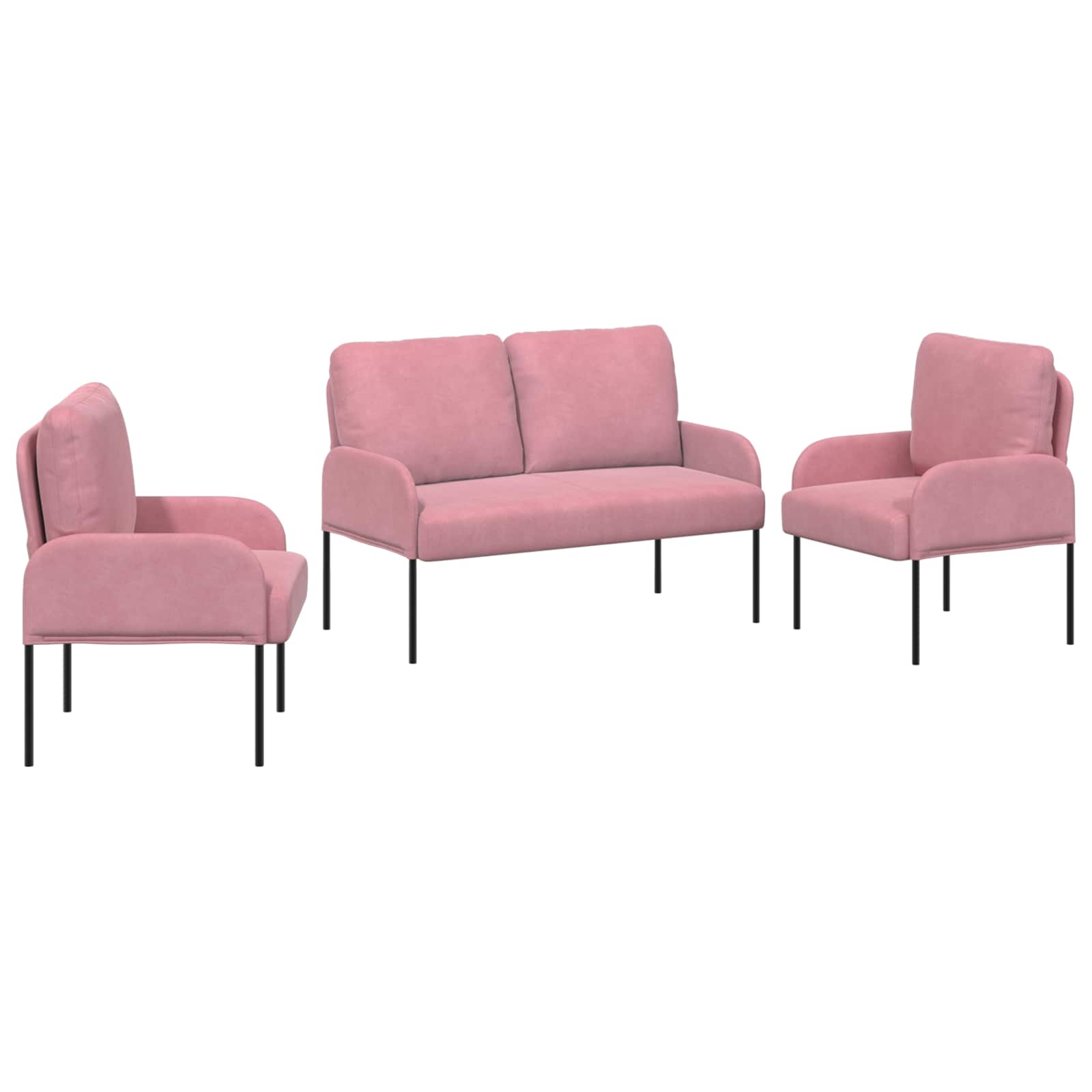 Set divani 3 pcs Rosa 115 x 56 x 80 cm Legno compensato | homemem39