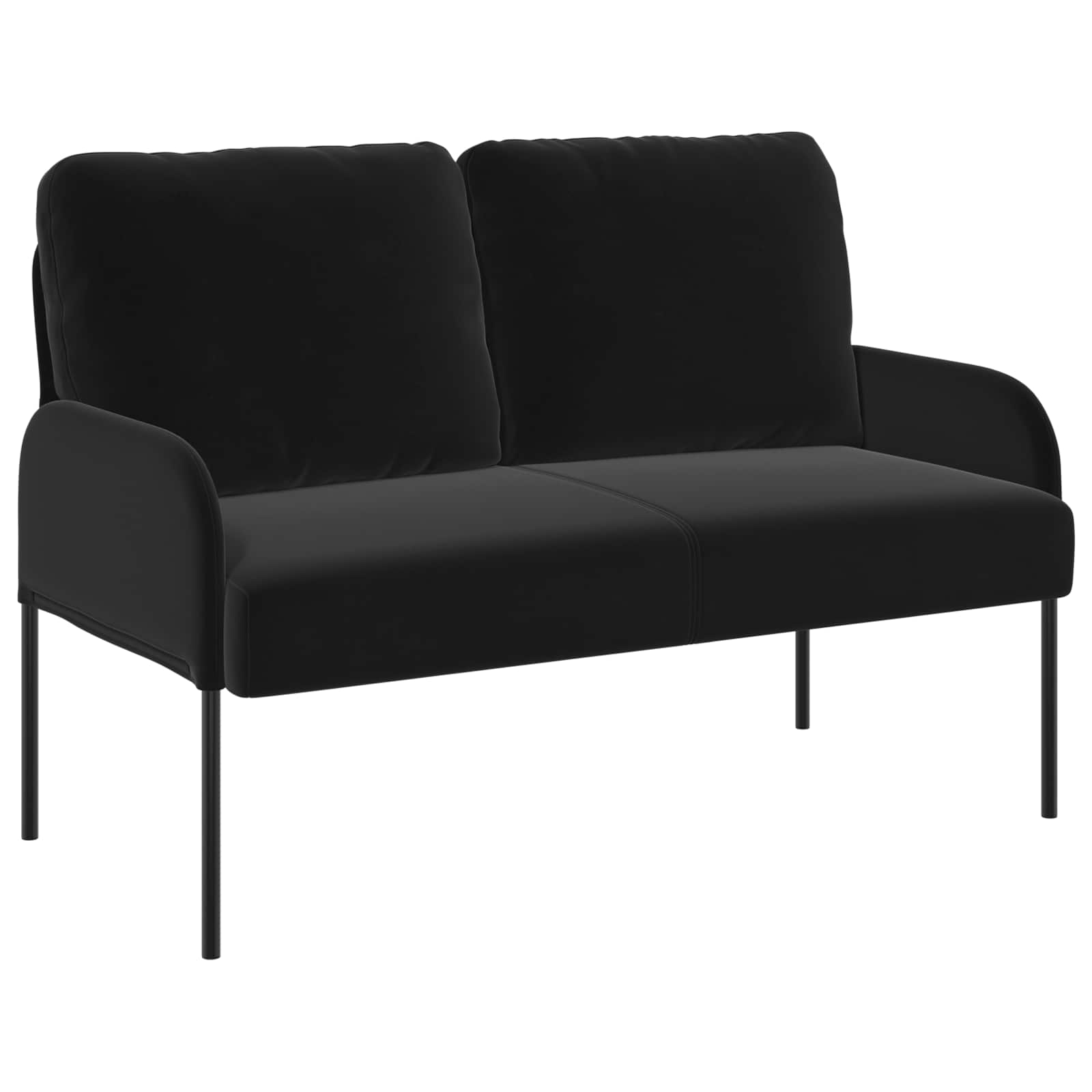 Set divani 3 pcs Nero 115 x 56 x 80 cm Legno compensato | homemem39