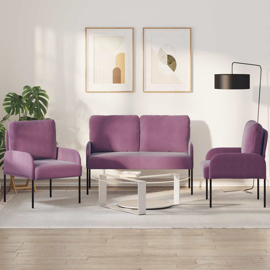 Set divani 3 pcs Viola 115 x 56 x 80 cm Legno compensato | homemem39