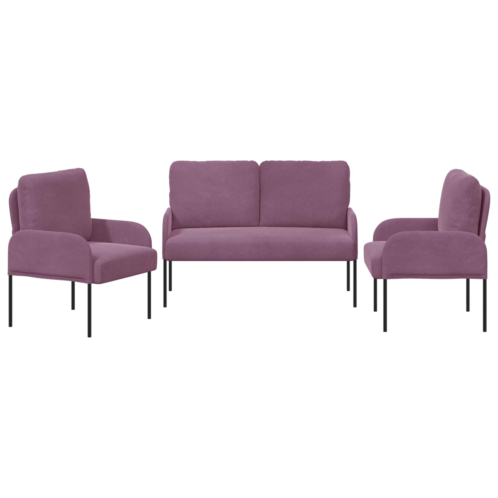 Set divani 3 pcs Viola 115 x 56 x 80 cm Legno compensato | homemem39