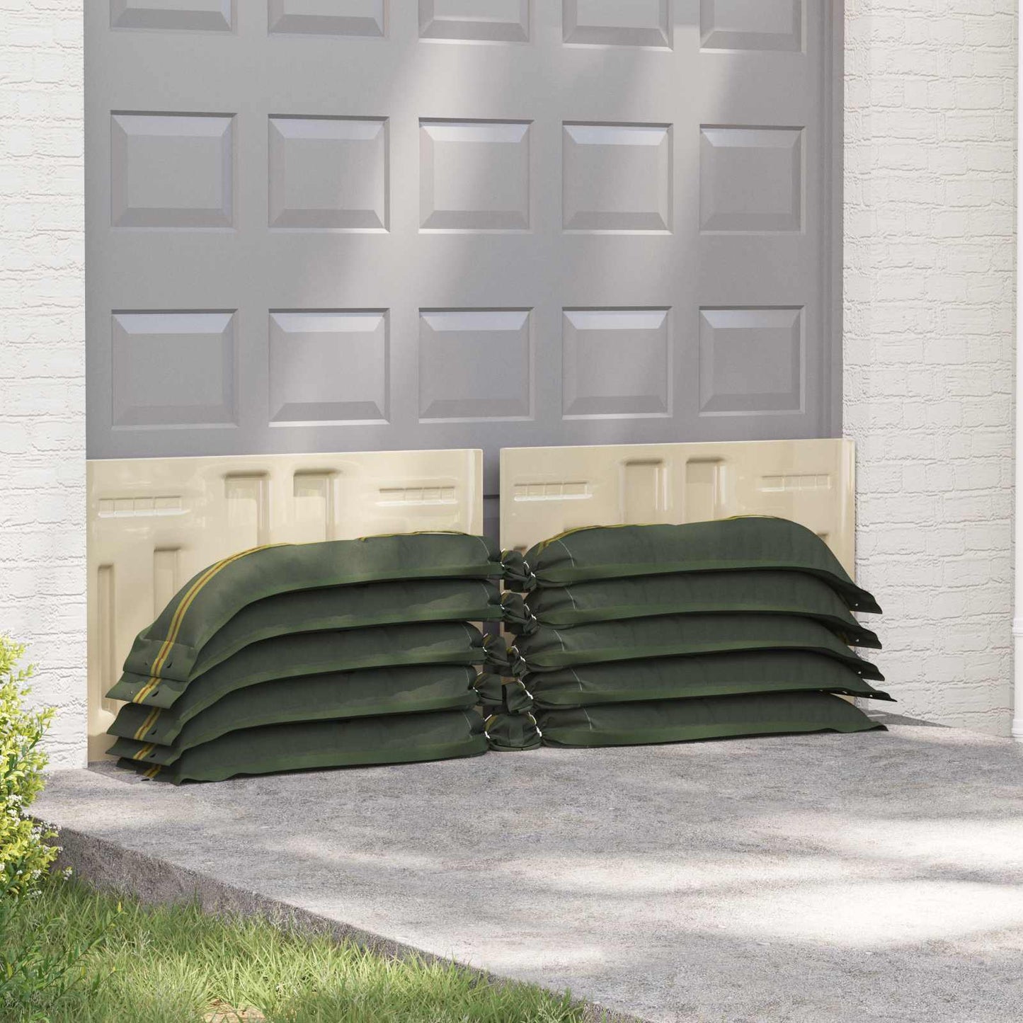 Sacchi di sabbia 50 pcs Verde 120 x 27 cm HDPE