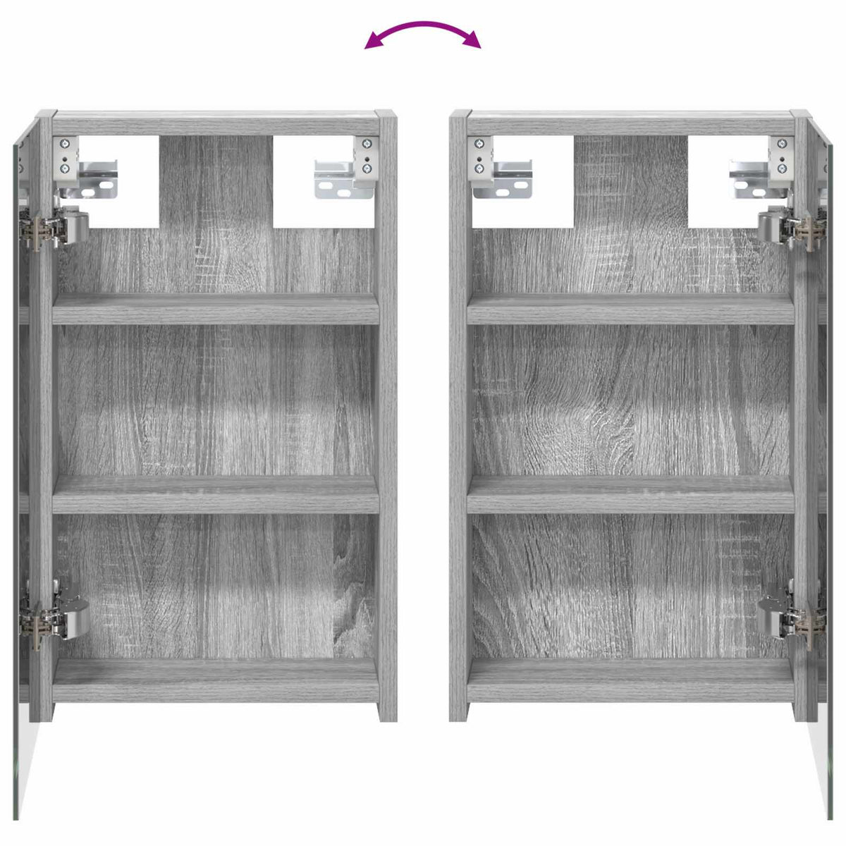 Mobiletto per specchio da bagno Grigio Sonoma 30 x 10,5 x 50 cm | homemem39