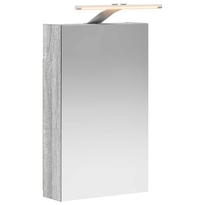 Mobiletto per specchio da bagno Grigio Sonoma 30 x 10,5 x 50 cm