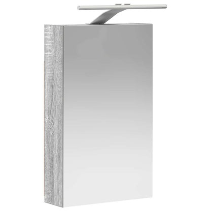 Mobiletto per specchio da bagno Grigio Sonoma 30 x 10,5 x 50 cm