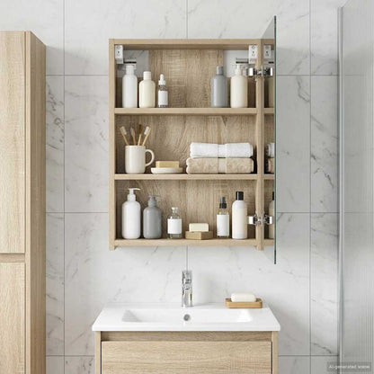 Mobiletto per specchio da bagno Rovere Sonoma
