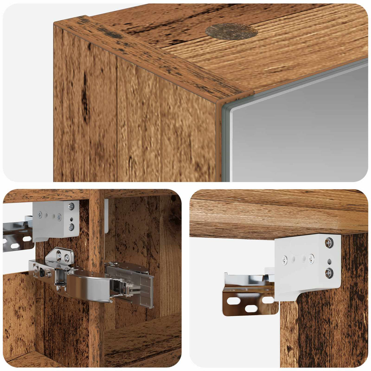 Mobiletto per specchio da bagno Legno vecchio | homemem39