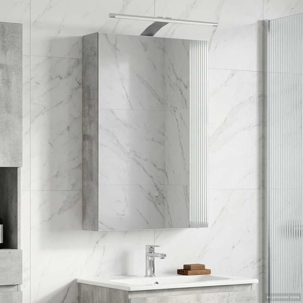 Mobiletto per specchio da bagno Grigio cemento | homemem39