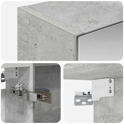 Mobiletto per specchio da bagno Grigio cemento | homemem39